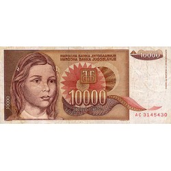 1992 - Yugoslavia 10.000 Dinara banknote PIC 116b UNC 1992 - Yugoslavia 10.000 Dinara banknote PIC 116b UNC