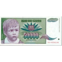 1992 - Yugoslavia 50.000 Dinara banknote PIC 117 UNC 1992 - Yugoslavia 50.000 Dinara banknote PIC 117 UNC