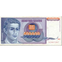 1993 - Yugoslavia Pic 119       billete de 500.000 Dinara