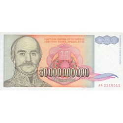 1993 - Yugoslavia Pic 136      billete de 50.000.000.000 Dinara