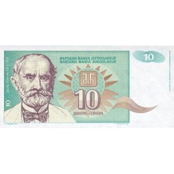 1994 - Yugoslavia 10 Dinara banknote PIC 138a UNC