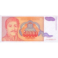 1994 - Yugoslavia 50.000 Dinara banknote PIC 142 UNC