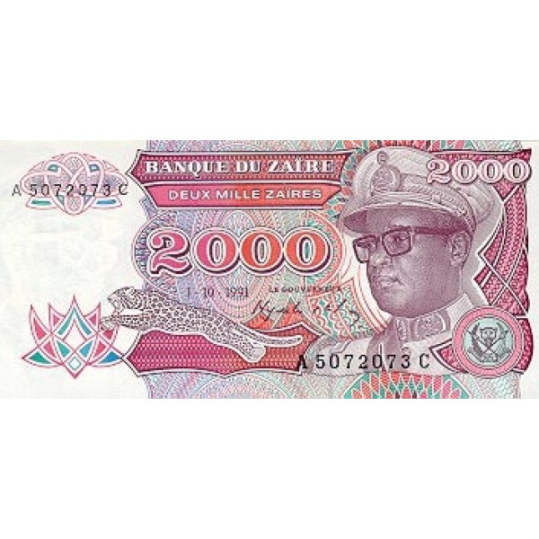1991 - Zaire  Pic  36        2000 Zaires  banknote