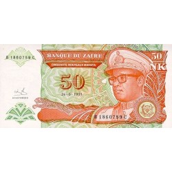 1993 - Zaire 50 Nouveaux Makuta banknote PIC 51 UNC