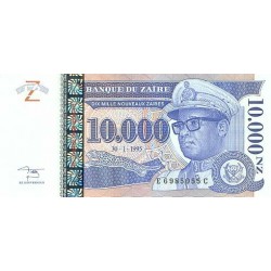1995 - Zaire 10,000 Nouveaux Zaire banknote PIC 70 UNC