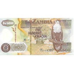 2003 - Zambia PIC 43a billete de 500 Kwacha S/C