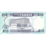 1980 - Zambia   Pic  26e  10 Kwacha  banknote
