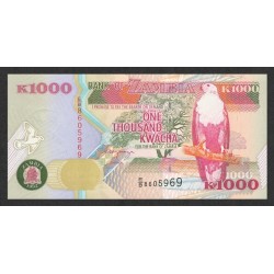 1992 Zambia pic 40a billete de 1000 Kwacha 