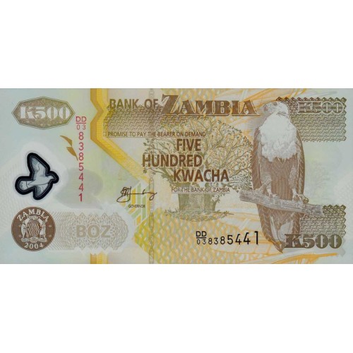 2003 Zambia pic 43c billete de 500 Kwacha 