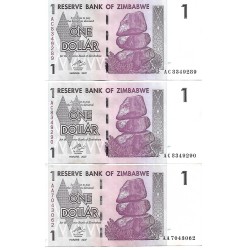 2007 - Zimbabwe 1 Dollar banknote PIC 65 UNC- 2007 - Zimbabwe 1 Dollar banknote PIC 65 UNC-