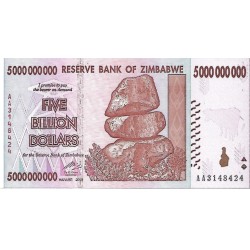 2008 - Zimbawe PIC 84 billete de 5.000.000.000 Dólares S/C