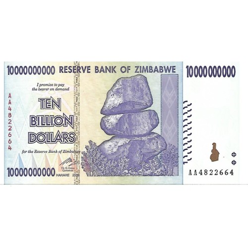 2008 - Zimbawe PIC 85 billete de 10.000.000.000 Dólares S/C