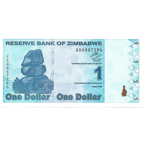 2009 - Zimbawe PIC 92 billete de 1 Dolar S/C