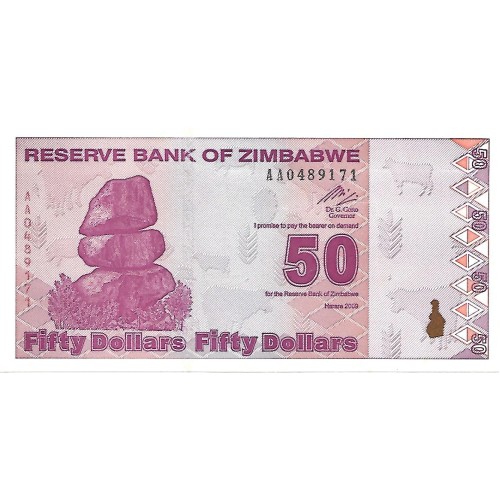 2009 - Zimbawe PIC 96 billete de 50 Dolares S/C