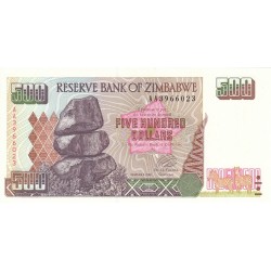 2001 - Zimbabwe 500 Dollars banknote PIC 11a UNC