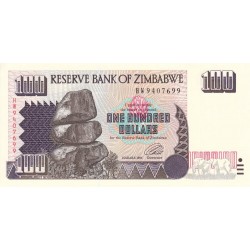 1995 - Zimbawe  pic 9  billete de100 Dólares    