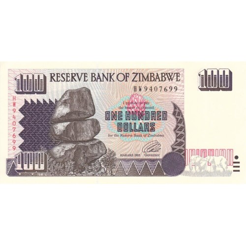 1995  - Zimbabwe   Pic  9    50  Dollars  banknote  