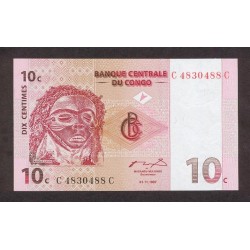 1997 -  Congo, Rep.Democ. Pic 82   billete de 10 céntimos