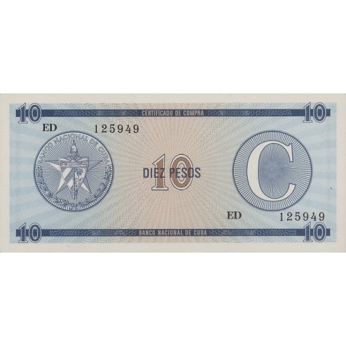 1985 - Cuba P-FX22 10 Pesos banknote