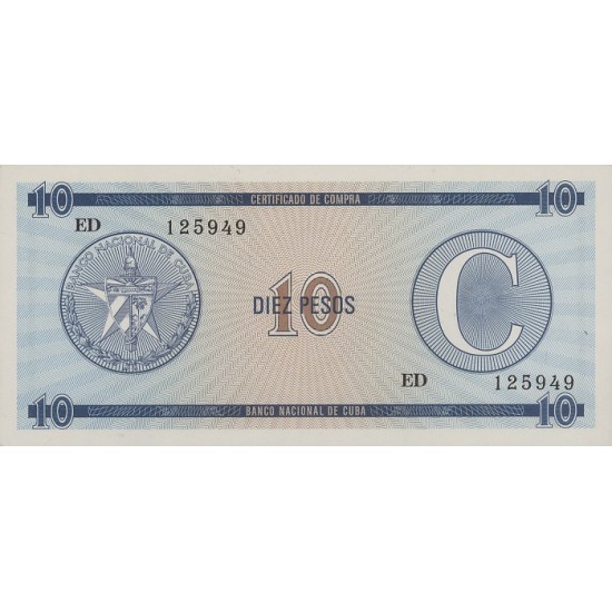 1985 - Cuba P-FX22 10 Pesos banknote 1985 - Cuba P-FX22 10 Pesos banknote