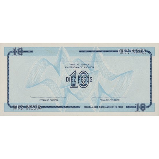1985 - Cuba P-FX22 10 Pesos banknote 1985 - Cuba P-FX22 10 Pesos banknote
