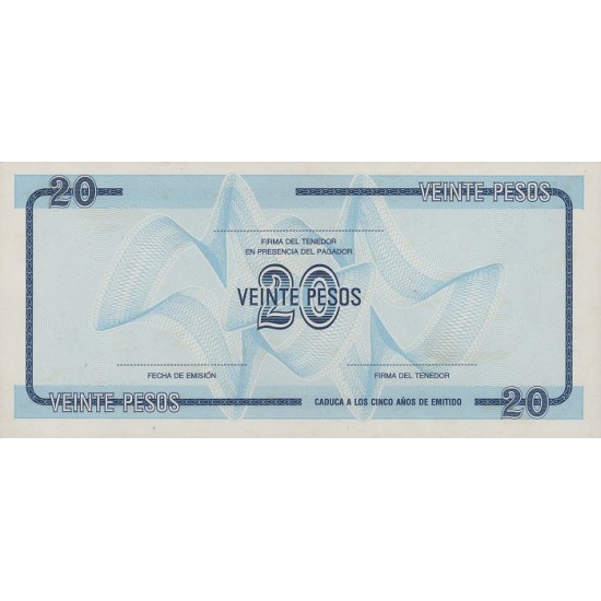 1985 - Cuba P-FX23 20 Pesos banknote 1985 - Cuba P-FX23 20 Pesos banknote