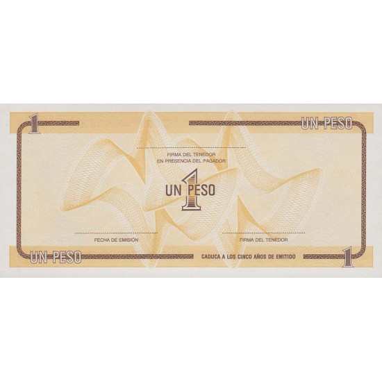 1985 - Cuba P-FX27 1 Peso banknote 1985 - Cuba P-FX27 1 Peso banknote