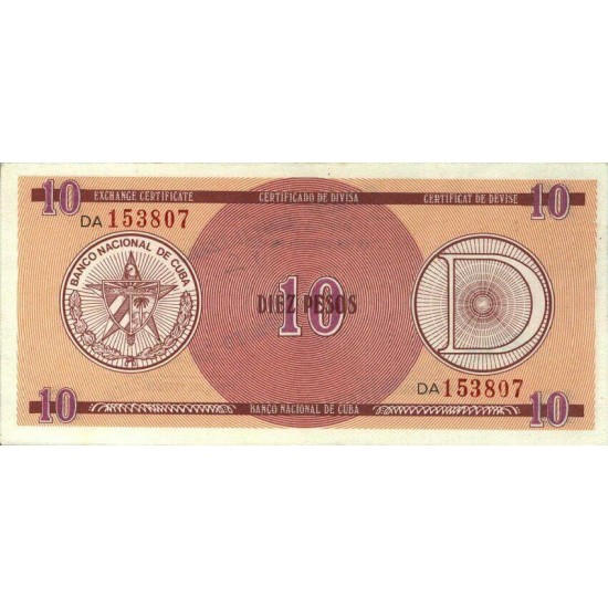 1985 - Cuba P-FX30 10 Pesos banknote 1985 - Cuba P-FX30 10 Pesos banknote