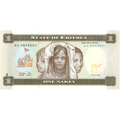 1997 -  Eritrea PIC 1 billete de 1 Nakfa S/C