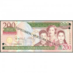 2009 - República Dominicana PIC 178As billete 200 Pesos Oro S/C