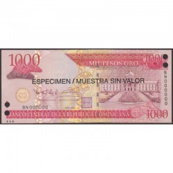 2006 - República Dominicana PIC 180s1 billete 1000 Pesos Oro S/C